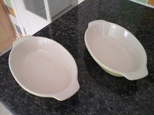 Stone Pie Dish's, Lemon Base, 9" ×5.50".Oven & Microwave.Safe.Used Twice.Solid.