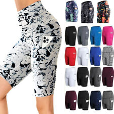 Womens High Waisted Cycling Shorts Running Leggings Gym Ladies Sports Yoga Pants