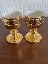 Two Vintage Crown Devon Gold