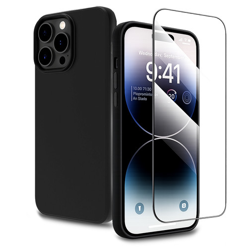 Black case with - case, screen