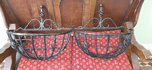 Vintage wrought iron scrolled - wrought,