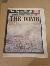 NEW YORK Twin Towers - Daily Mail UK Newspaper - 13th September 2001 (9/11)