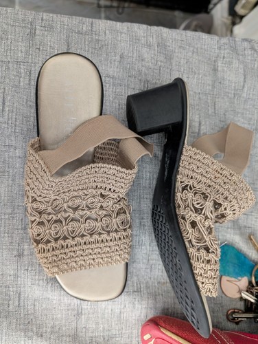 Bhs crochet sandals tan size - bhs,