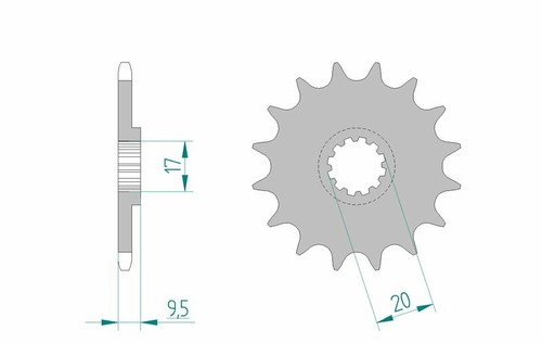 46495 standard steel - 46495-standard, pinion