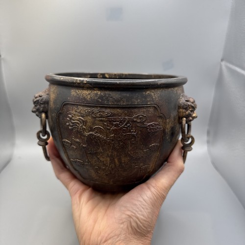 Bronze bowl jardiniere - , chinese