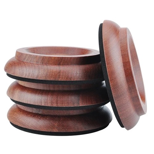 Piano caster cups - solid, wood