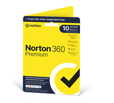 Norton 360 Premium Antivirus 2025 10 Device 1 Year Delivery by Post