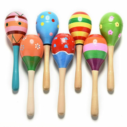 Wooden maraca rattles baby - wooden,
