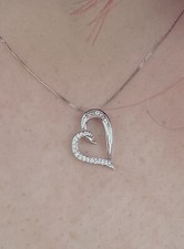 White gold Diamond Heart