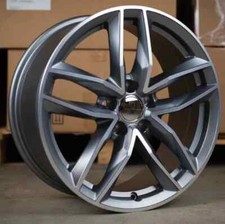 18"rs6 c matt grey pol alloy wheels audi/passat/skoda/seat/a4/a6/a5 + tyres