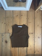 Zara Chocolate Brown Knit Crop