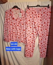 Ladies pink with red hearts