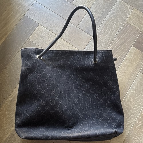 Gucci tote hand bag - gg, leather