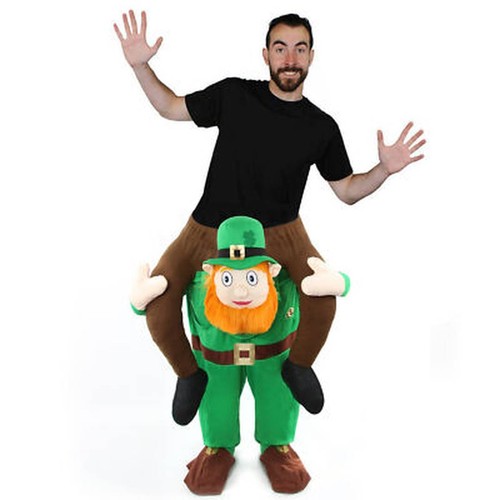 Adult green leprechaun ride - leprechaun, ride-on
