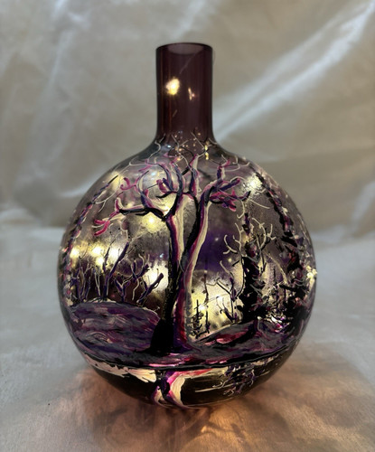 Andrew jenkins art glass vase - jenkins,