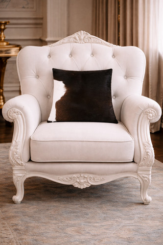 100 natural cowhide - natural, pillow