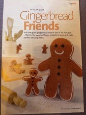 🧶🎄ALAN DART KNITTING PATTERN  Gingerbread Friends Christmas toy finger puppets