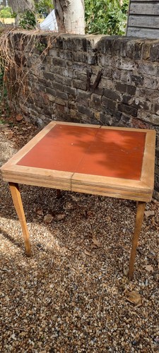 Vintage folding card table - vintage,