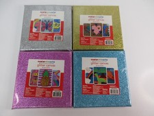 Lot of 4 Glitter Canvas 6”x
