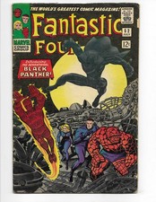 Fantastic Four 52 Marvel Comics 1966 VG- 3.5 1st App Black Panther Thing