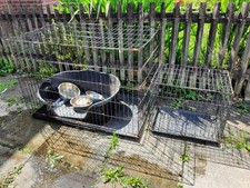 LARGE AND SMALL DOG ANIMAL PET CAGES CRATES, BEDS, AND FOOD BOWLS