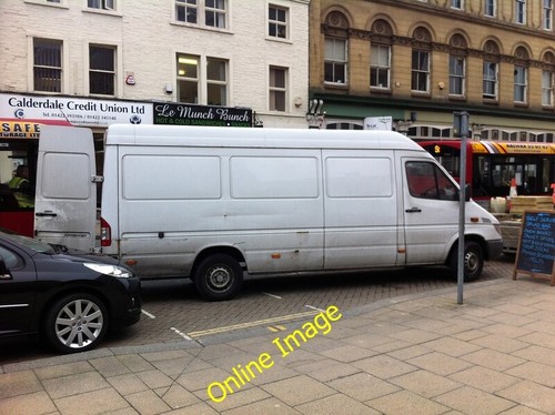 Photo 6x4 white van unloading - 6x4,