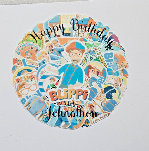 Blippi birthday cake topper - mr,