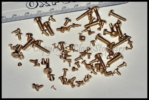 Clock brass screws straight - clock,