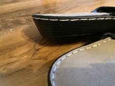 Ladies Black Leather Toe