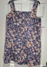 White Stuff Holi-yay 100%cotton  Shorts Dungarees/play Suit Uk Large  Holiday...