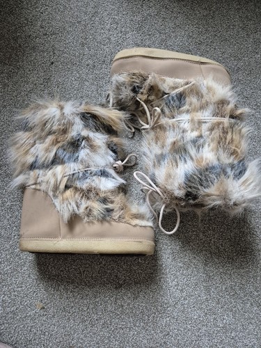 Vintage y2k faux fur beige - faux,