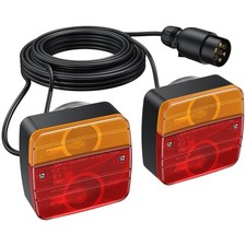 Magnetic Bubble Trailer Lights Rear Towing Lamps with Long Cable Vehicle Lights