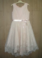 Monsoon Girls Peach Pink Lace