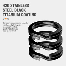 THOR FORCE Fishing Lure Black 420Stainless Steel Split Rings,Sea,Coarse,Swivels