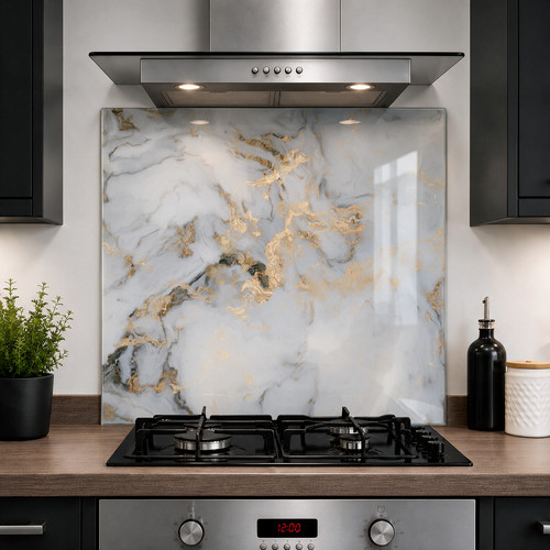 Printed glass kitchen - glass,