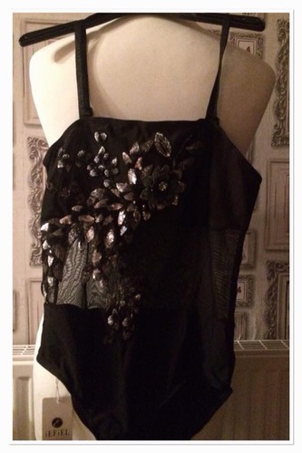 Hand embellished black - black, dance
