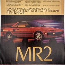 1985 Toyota MR2 PRINT AD Red 2