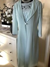 ? Couture Club Gorgeous Lace Dress With Chiffon Coat In Aqua Size 12 New ?
