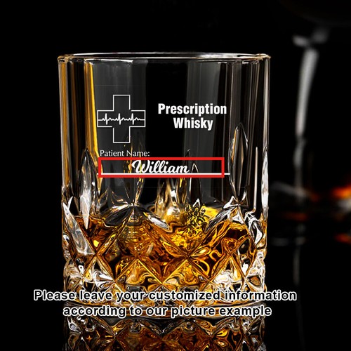 Personalised whiskey glass - personalised,