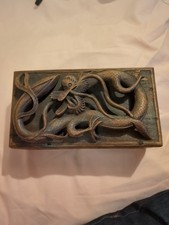 Beautiful Antique Chinese Wooden Carved Dragon Box