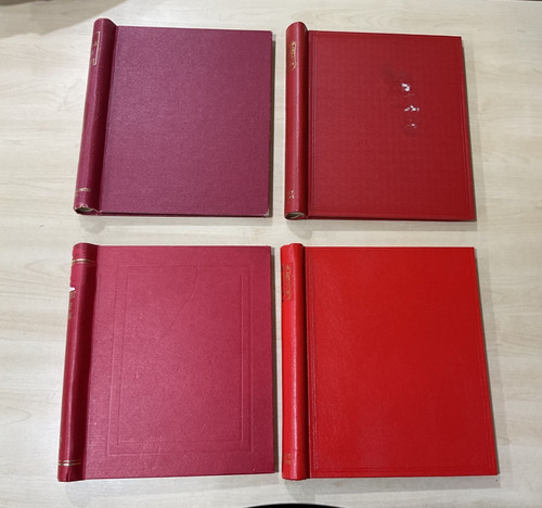 Red loose leaf stamp - 4,