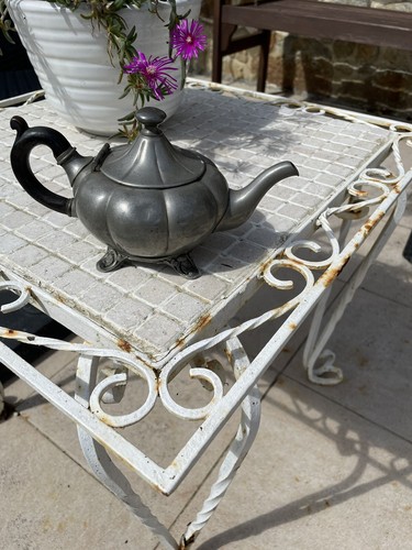 Vintage 1897 pewter - vintage, teapot