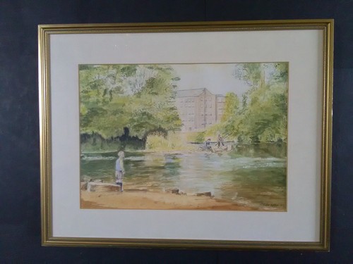Vintage landscape watercolour - vintage,