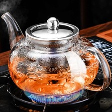 Glass Teapot Stovetop , Borosilicate Clear Tea Kettle with Removable 18
