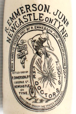 VINTAGE c1900s EMMERSON JUNr NEWCASTLE DOCTORS STOUT STONE GINGER BEER BOTTLE