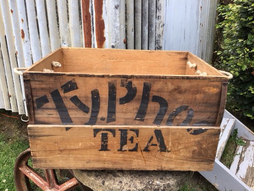 Vintage typhoo tea crate dated - typhoo,