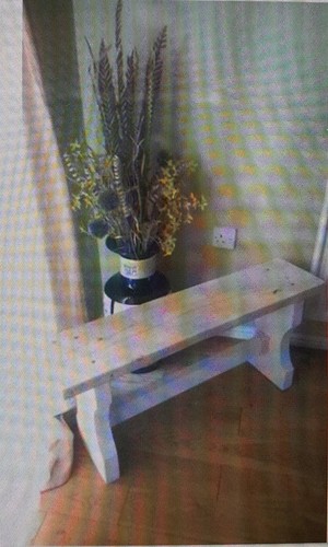 Shabby chic wooden bench - wooden,