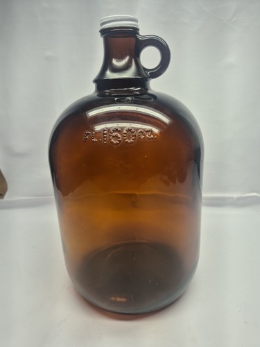 Amber brown glass gallon - amber,