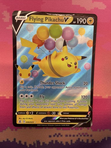 Pokemon card flying pikachu - pokemon, v
