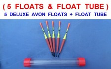 5 DELUXE AVON FLOATS+FLOAT TUBE FOR RIVER LAKE CANAL MATCH FEEDER ROD FISHING